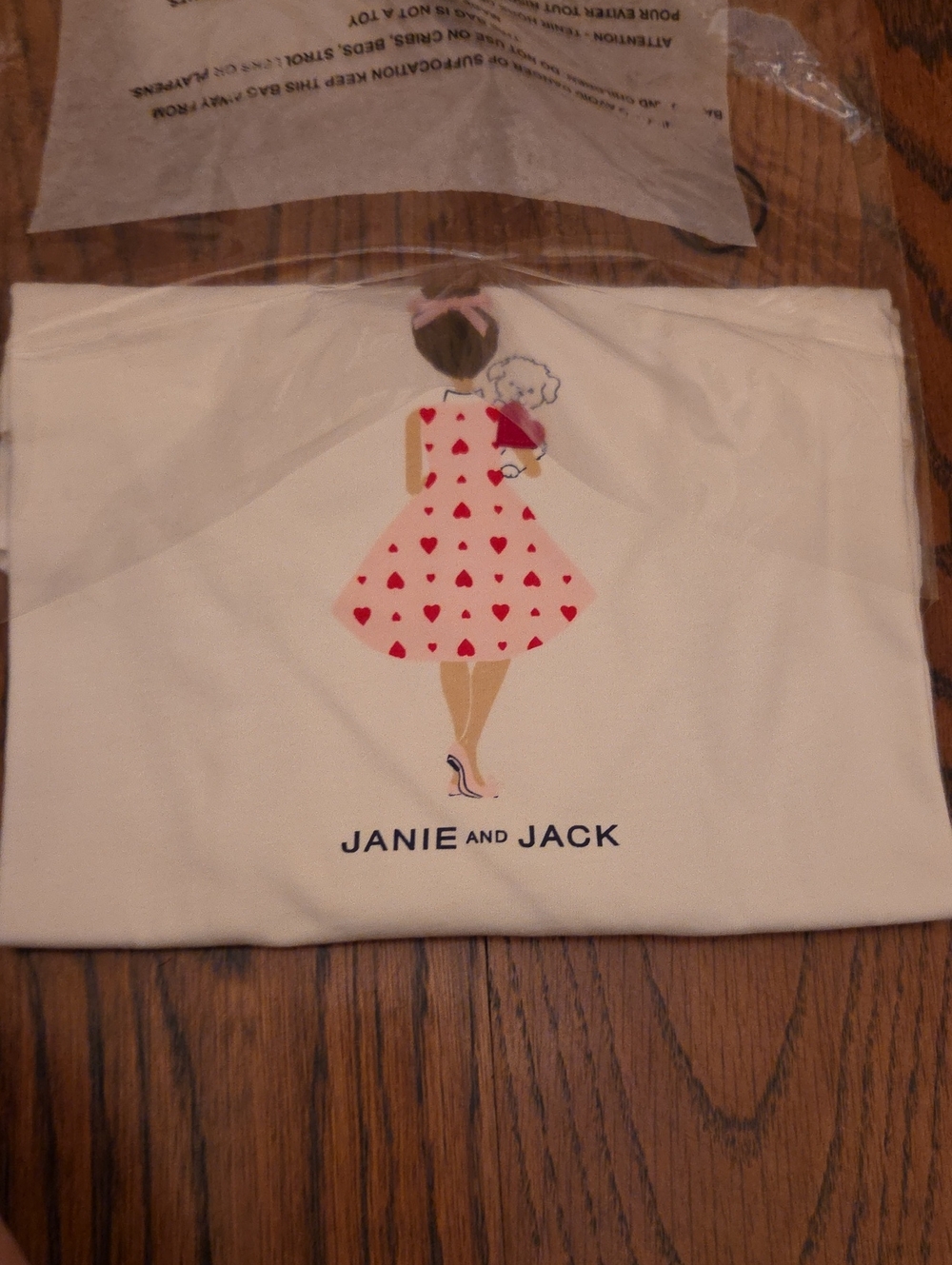 Janie and Jack White Tee with Girl Graphic and Red Heart Dress
